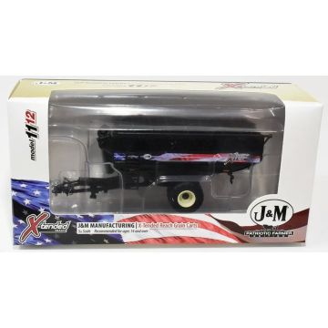 J&M - X1112 - Grain Cart, Flotation Tires, Black, American Decals - 1/64