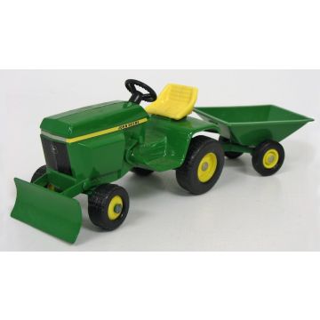 JD - 300 - solid yellow stripe no model #'s blade & plastic cart, green box - 1/16