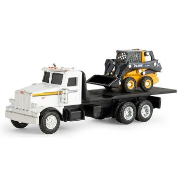 JD - Truck - 320E skid loader, Peterbilt 367 truck - 1/64