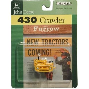 JD - 430 - Crawler, no blade, yellow Furrow Magazine card - 1/64