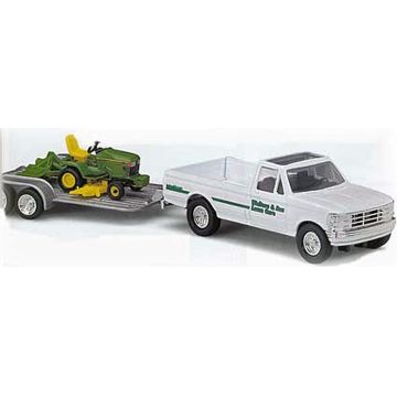 JD - Misc - Truck, pickup with flatbed & 455 L & G  with tiller - 1/32