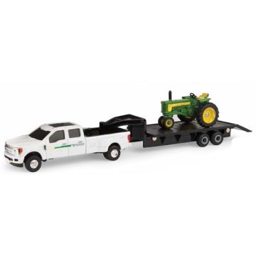 JD - Set - 530 NF, Ford 350 dually pickup & 5th wheel trailer - 1/64