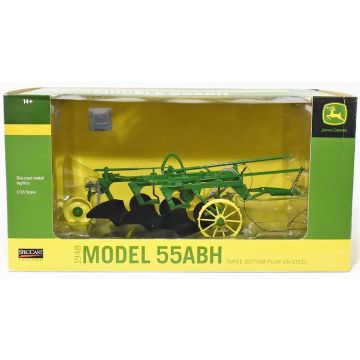 JD - 55 - Plow, 3 bottom, 55, steel wheels with hydraulic lift - 1/16