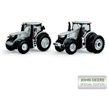 JD - Set - 6215R, 7290R, 100 Years of JD Tractors, Special Edition, silver - 1/64