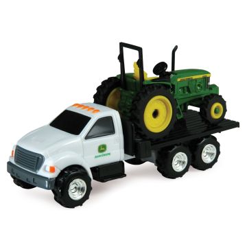 JD - Truck - 6410 Tractor on dealer truck - 1/64