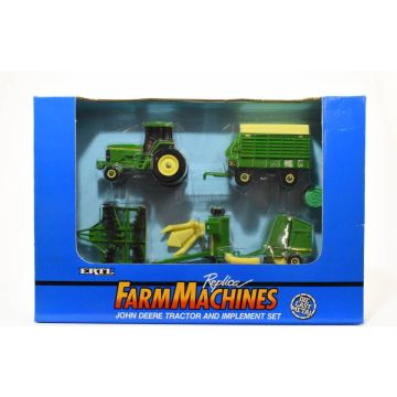 JD - Set - 7000 Series 2WD Disc Forage 5 pc blue box set - 1/64