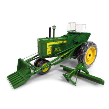JD - 720 - NF loader and rear blade, tire chains, canvas heathouser, Precision #18 - 1/16