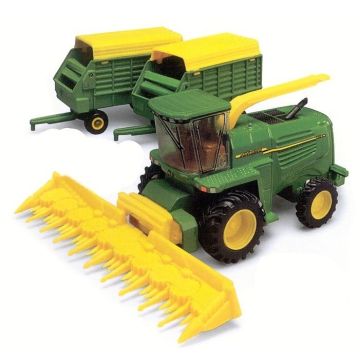 JD - Set - Forage Harvester 7500, 2 wagons - 1/64