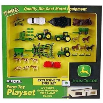JD - Set - 75 piece playset, dealership - 1/64