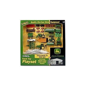 JD - Set - 75 piece playset, machine shed - 1/64