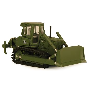 JD - 850J - Crawler, metal track with blade military green - 1/50