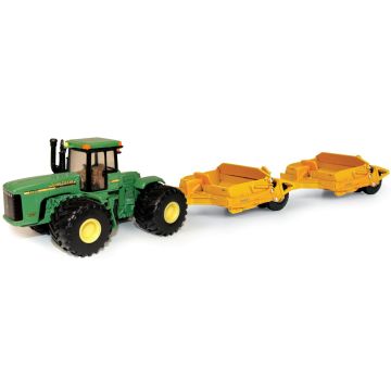 JD - Set - 9420 4WD flotation tires, 2 Scrapers - 1/64