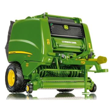 JD - 990 - Round baler, green pickup, tread tires - 1/32