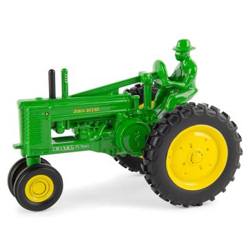 JD - A - Tractor With Man, Ertl 75th Anniversary, Green - 1/32