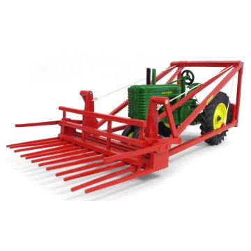 JD - A - NF Rubber tires styled with Farmhand hay loader - 1/16