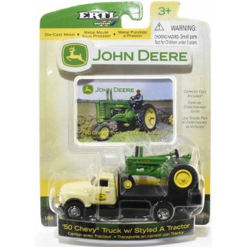 JD - Set - A styled NF, 1950 Chevrolet Flatbed Truck White - 1/64