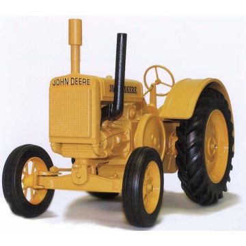 JD - D - Tractor, industrial yellow unstyled on rubber - 1/8
