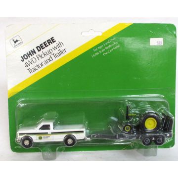 JD - Set - D, GMC Pickup and flatbed trailer - 1/64