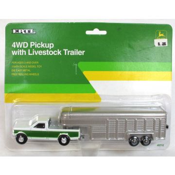 JD - Truck - Ford F-250 pickup, livestock trailer - 1/64