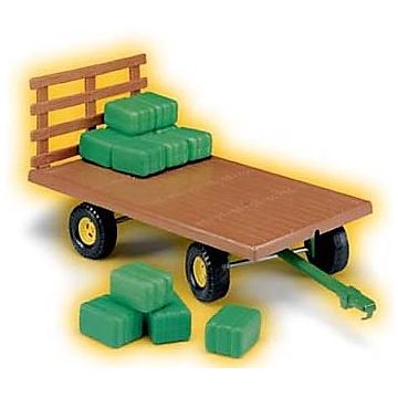 JD -  - Wagon, hay rack with square bales - 1/16