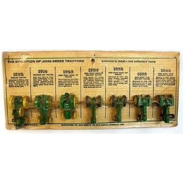JD - Set - Historical set 7pc Evo of JD on card metal fenders on tractors - 1/64