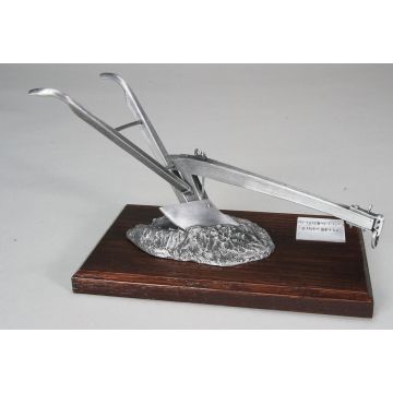 JD - Misc - Plow, walking, 1837 plow on wooden base - 9"