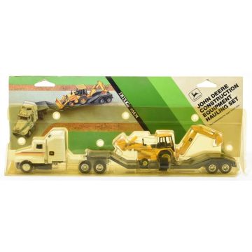 JD - Semi - Equipment Hauling Set with Backhoe, Green Card - 1/64