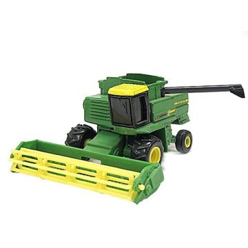 JD - Titan - Combine, grain head, yellow reel, yellow cab top - 1/80