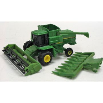 JD - Titan II - Combine, grain platform and corn head, green cab top - 1/80