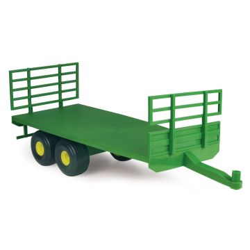 JD -  - Trailer, flatbed tandem-axle green Big Farm Series - 1/16