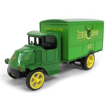 JD - Misc - Bank, Truck #102 Bulldog Mack, green truck and yellow spoke rims - 1/25