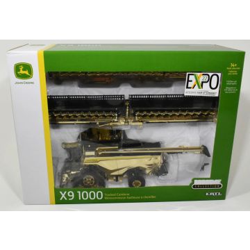 JD - X9 1000 - Combine, tracks, 16 row corn head, draper head, gold plated Expo Award - 1/32