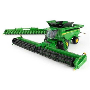 JD - X9 1100 - Combine, wheels, corn head, draper head, 75th Anniv - 1/32