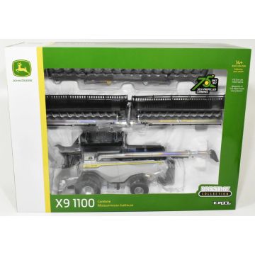 JD - X9 1100 - Combine, wheels, corn head, draper head, 75th Anniv, chrome chase - 1/32