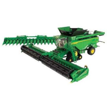 JD - X9 1100 - Combine, tracks, corn head, draper head, 75th Anniv - 1/32