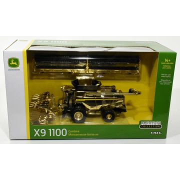 JD - X9 1100 - Combine, wheels, corn head, draper head, gold, Expo Award - 1/64
