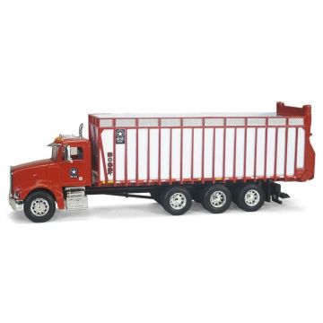Meyer - Truck - Red Peterbilt 385 truck with red 8126RT forage wagon - 1/64