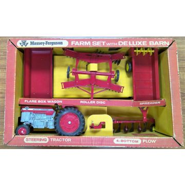 MF - Set - 175, disc, plow, spreader, wagon, barn box, plastic rims - 1/16