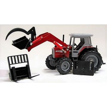 MF - 3050 - MFD Cab with loader 3 Point Hitch 3 attachments - 1/32