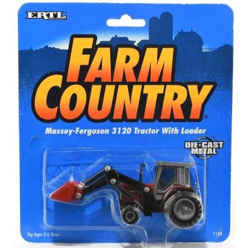 MF - 3120 - 2WD, loader, red bucket on a black loader - 1/64