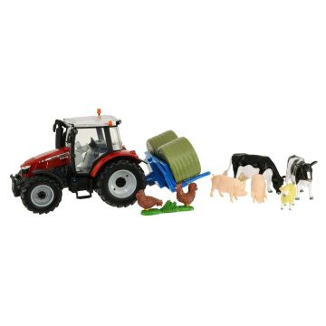 MF - 5612 - MFD, tractor with livestock and bales - 1/32