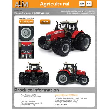 MF - 7626 - MFD Duals front & rear Cab - 1/32