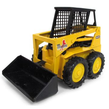 Mustang - OMC - Skid steer loader, yellow, early version, red horse logo - 1/16