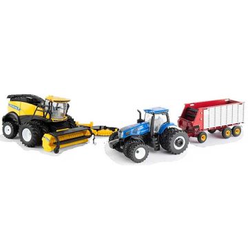 NH - Set - Forage Set w/ FR920 Harvester, T8.380 Tractor & Forage Wagon - 1/64