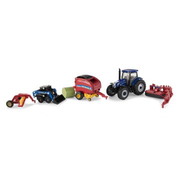 NH - Set - T6.180 MFD with hay set, 2020 Farm Show - 1/64