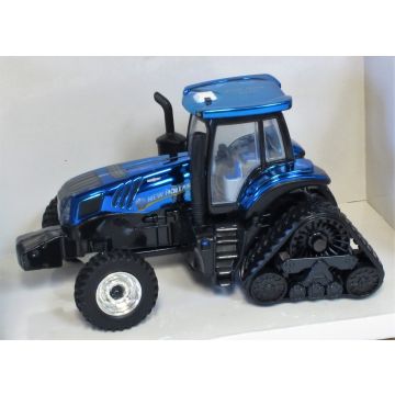 NH - T8.435 - MFD Rear Tracks blue chrome, 2015 Farm Show Edition - 1/64