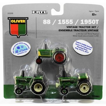 Oliver - Set - 88 NF, 1555 WF, 1950T Steam Threshing and Plowing Show 2017 - 1/64