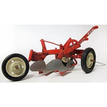 Tru-Scale -  - Plow, 2 bottom pull type, white wheels - 1/16