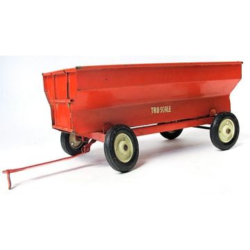 Tru-Scale -  - Wagon, flare box, red/orange, cream rims, tan decals - 1/16