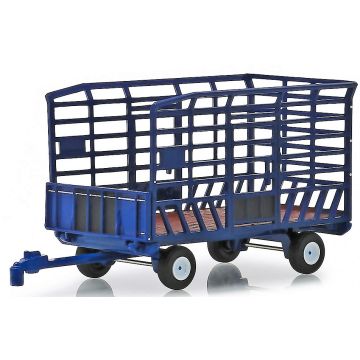 UB -  - Bale Throw Wagon, Blue - 1/64
